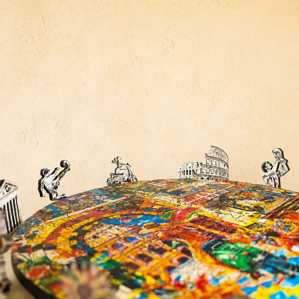 Roman Dreams puzzle, lights up on the table.