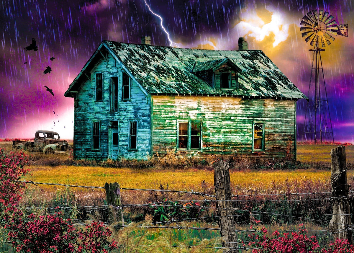 FLIPSI COMPLETE: Haunted Farmhouse Puzzle | Flipsi Board Included - Flipsi Puzzles